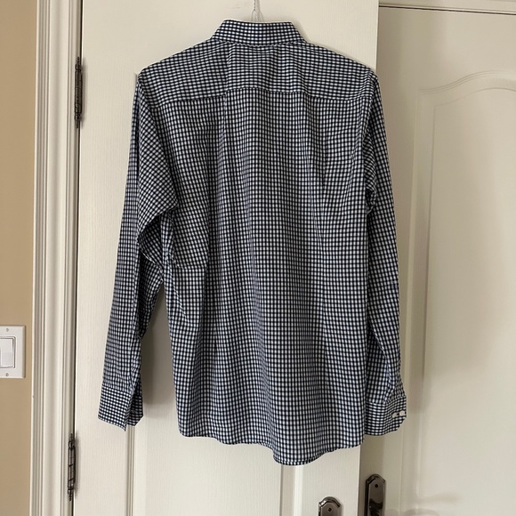 Eton Men's Dress Shirt, Size 43 or 17 slim, Black and White Check - Picture 7 of 12